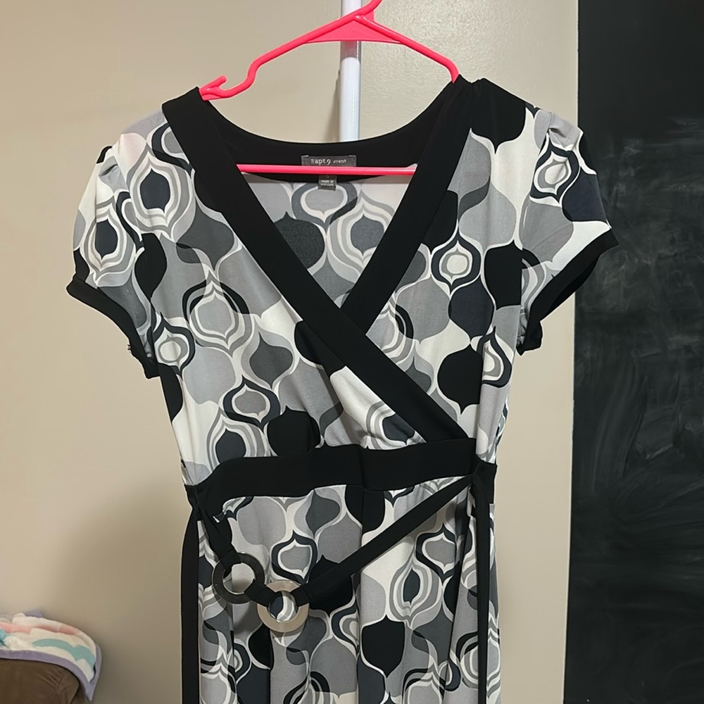 Apt. 9 stretch black/white dress - Small